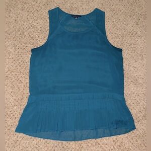 American Eagle sheer tank top with ruffled bottom